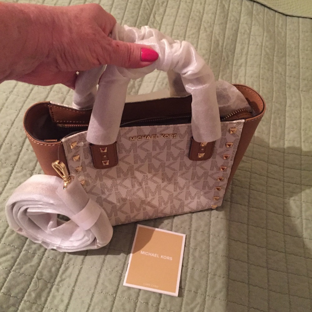 Authentic Michael Kors small studded sandrine